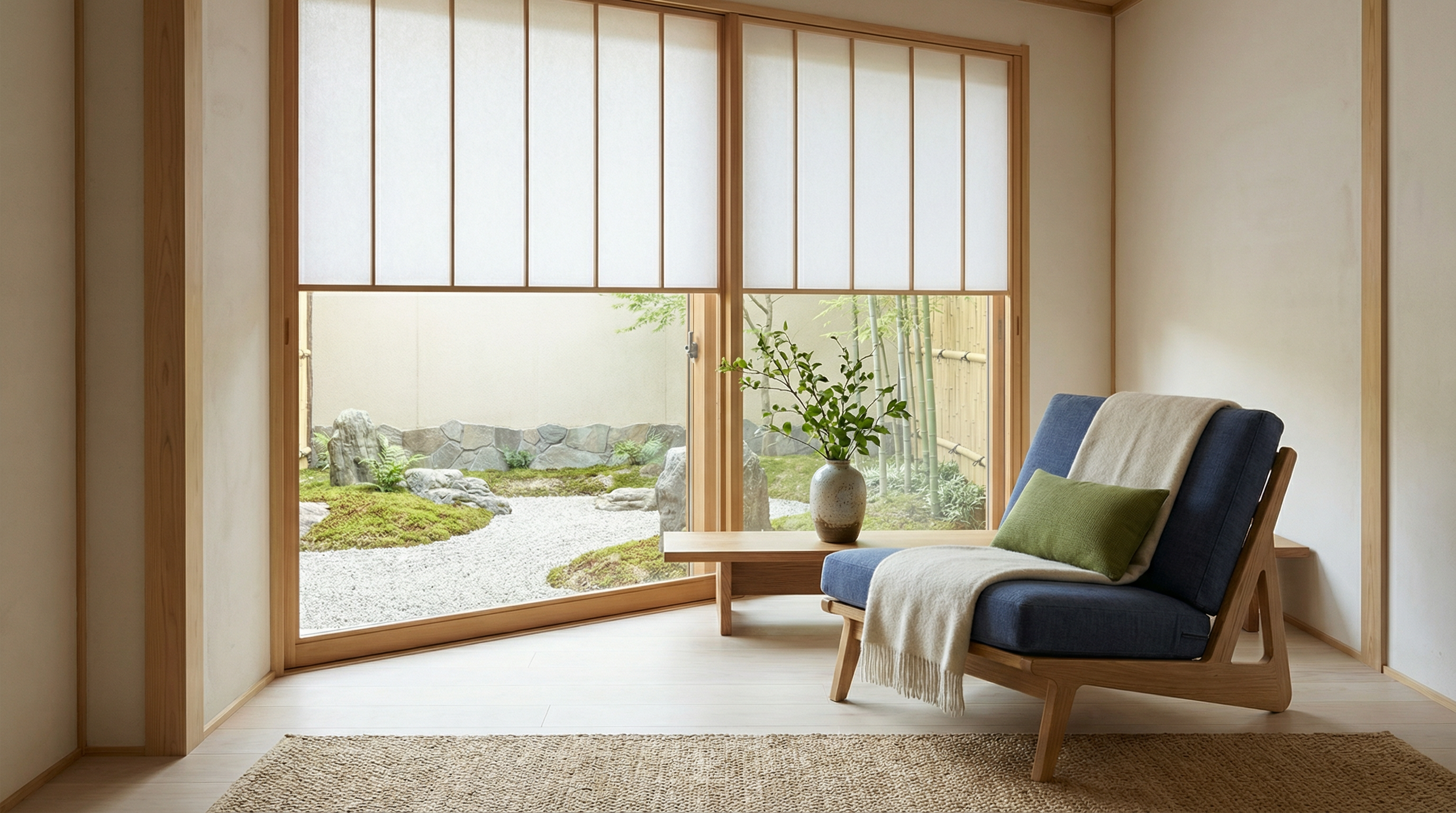 Serene Japanese modern room